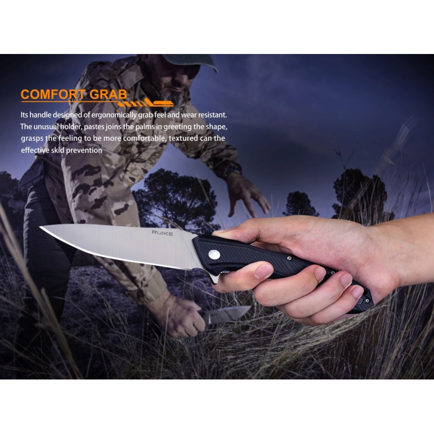 Ruike RUD198PB - Сгъваем джобен нож 23,1 см черен
