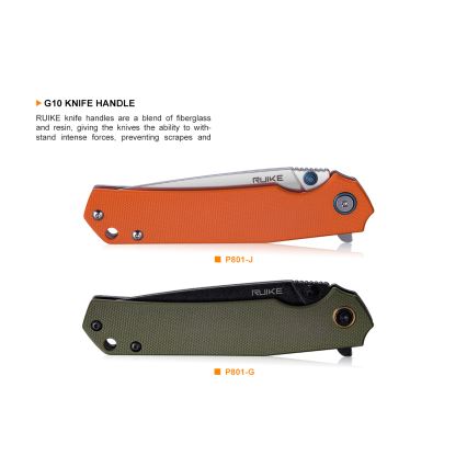 Ruike RUP801G - Сгъваем джобен нож 20 см зелен