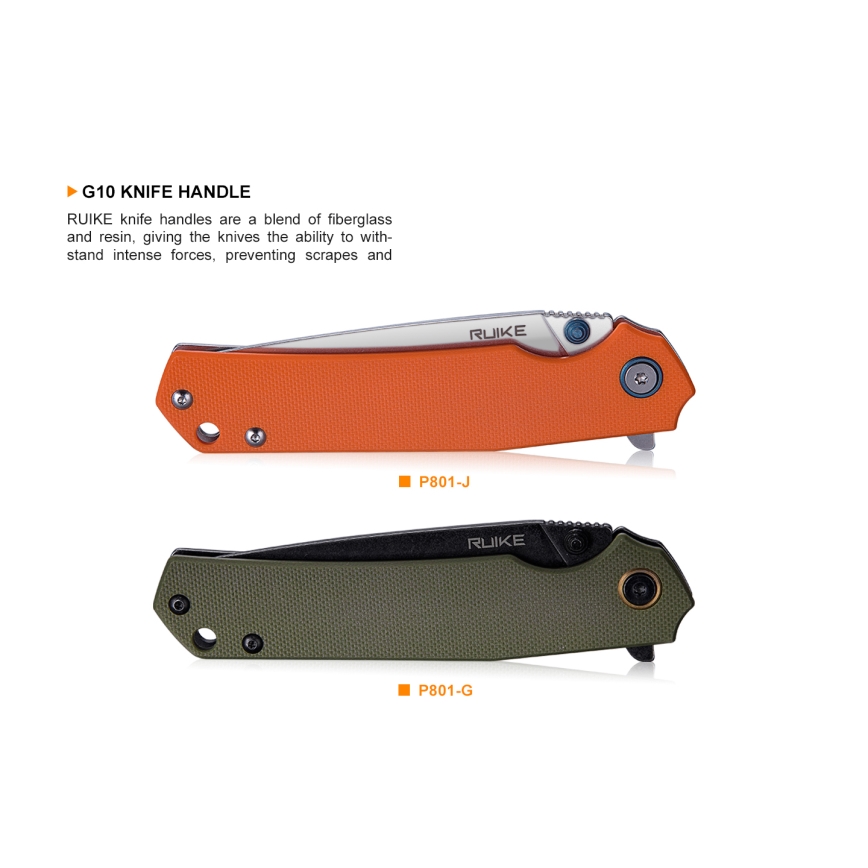 Ruike RUP801G - Сгъваем джобен нож 20 см зелен