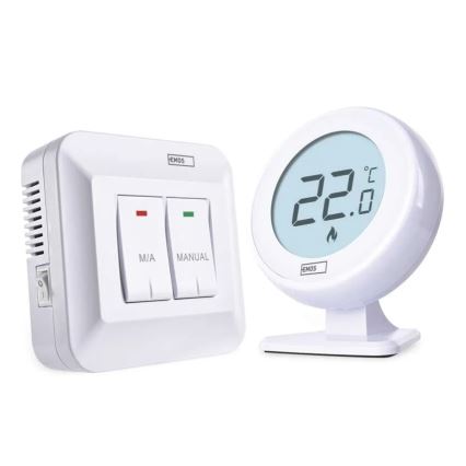 Ръчен безжичен стаен термостат 230V/16A 2xAA бял