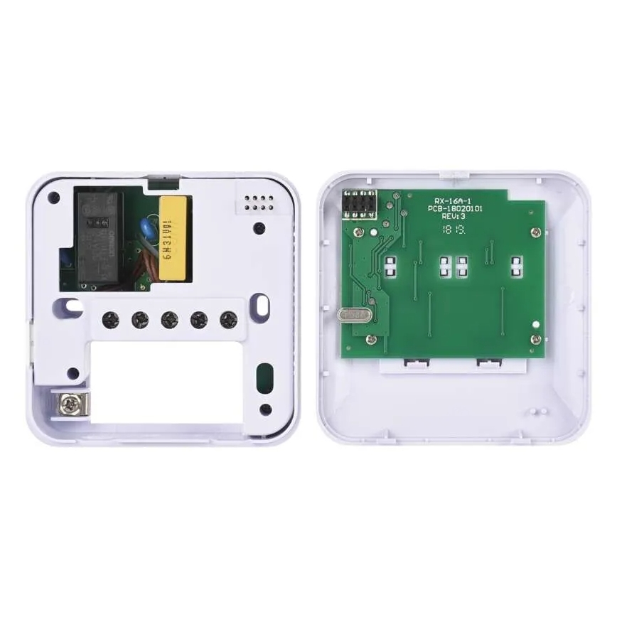 Ръчен безжичен стаен термостат 230V/16A 2xAA бял