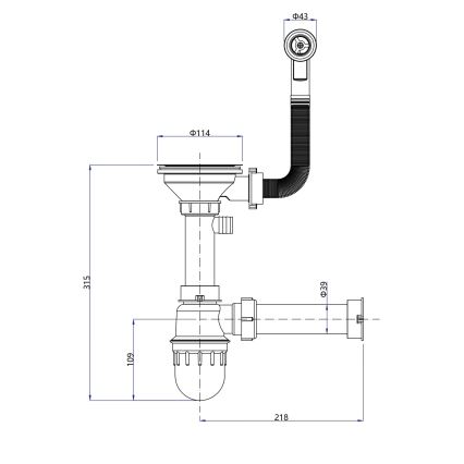 Samona - Кухненска мивка SAMONA 77x44 cm гранит/сива