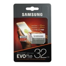 Samsung - MicroSDHC Карта 32GB EVO+ U1 95MB/сек. + SD адаптер