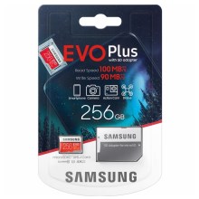 Samsung - MicroSDXC Карта 256GB EVO+ U3 100MB/сек. + SD адаптер