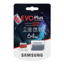 Samsung - MicroSDXC Карта 64GB EVO+ U1 100MB/сек. + SD адаптер