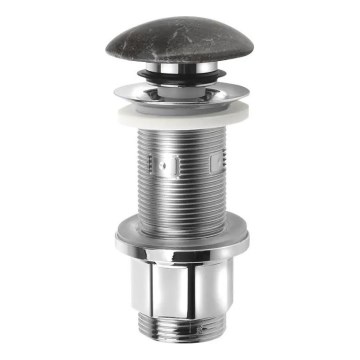 Sapho - Click-Clack клапан за мивка BLOK, диаметър 6,7 см, камък/черно