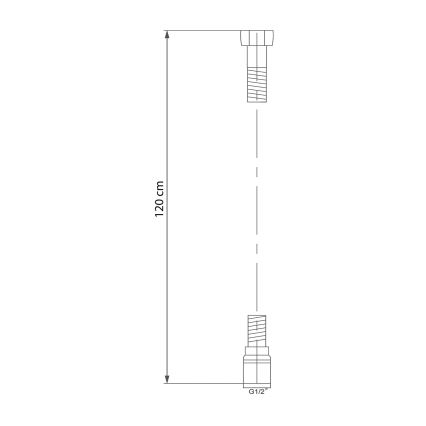 Sapho - Душ маркуч SOFTFLEX 120 см метално сребрист