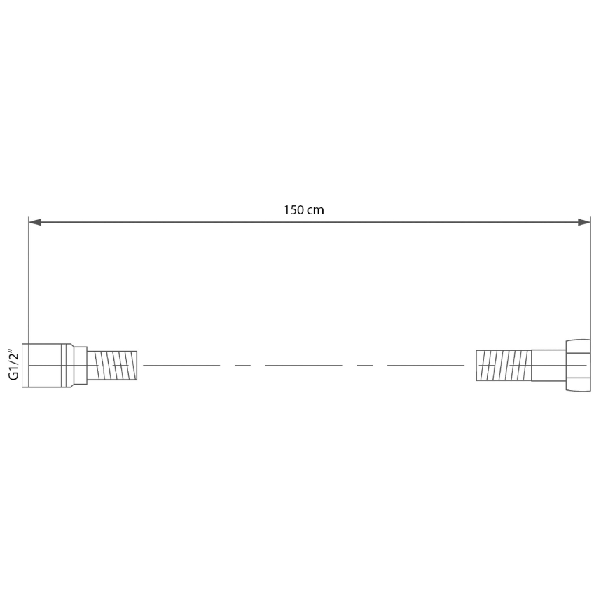 Sapho - душов маркуч SOFTFLEX 150 см, матово-черен