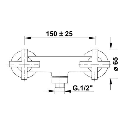 Sapho - Душов смесител AXIA, лъскав хром