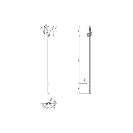 Sapho - Електрическа сушилня за кърпи PASADOR 30W/230V 150 см матов черен