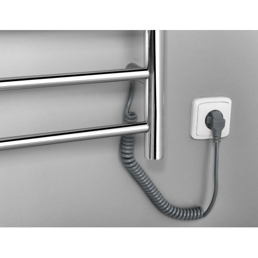 Sapho - Електрическа сушилня за кърпи REDONDO 130W/230V 150 см лъскав хром, дясна, кръгла