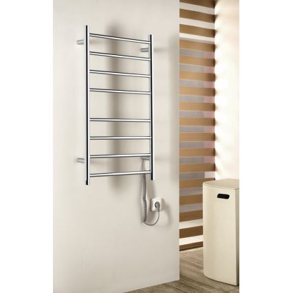 Sapho - Електрически сушилник за хавлии REDONDO 75W 90x50 cm лъскав хром кръгъл