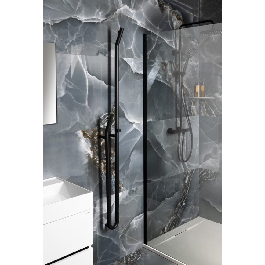 Sapho - Електрически сушилник за кърпи с таймер DUOPASSO 45W 170x12 cm матово черно