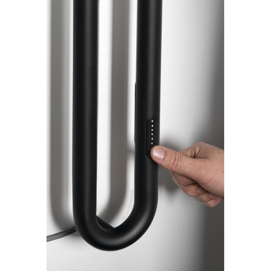 Sapho - Електрически сушилник за кърпи с таймер DUOPASSO 45W 170x12 cm матово черно