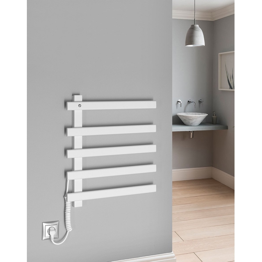 Sapho - Електрически сушилник за кърпи ELCOR 63W 52x48 cm матов бял