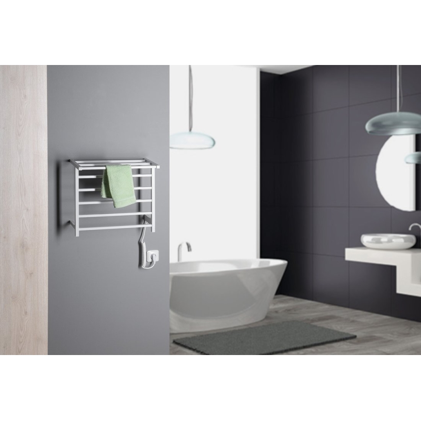 Sapho - Електрически сушилник за кърпи ELZOR 60 W, 47 x 50 см, матово бял
