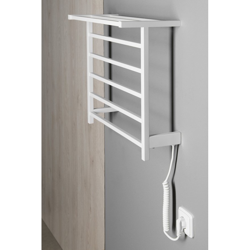 Sapho - Електрически сушилник за кърпи ELZOR 60 W, 47 x 50 см, матово бял