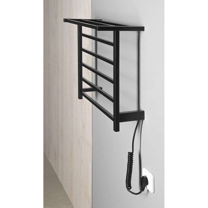 Sapho - Електрически сушилник за кърпи ELZOR 60W 47x50 см матово черно