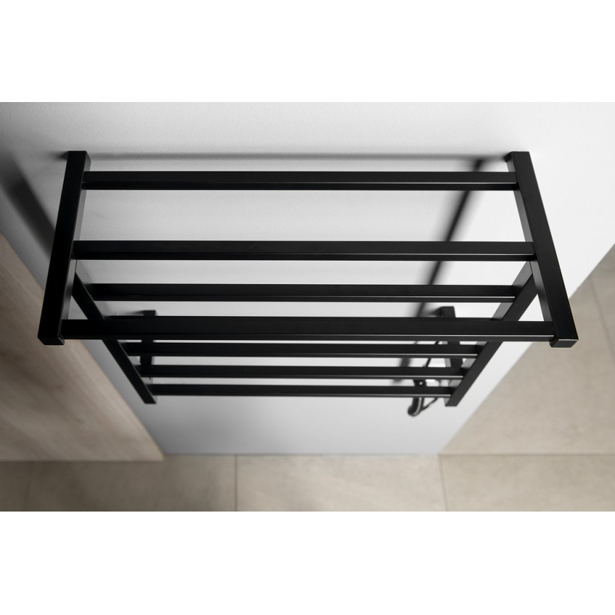 Sapho - Електрически сушилник за кърпи ELZOR 60W 47x50 см матово черно