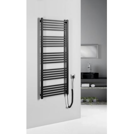 Sapho - Електрически сушилник за кърпи METRO-E 500W 134x50 cm матово черно