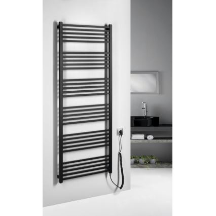 Sapho - Електрически сушилник за кърпи METRO-E 800W 162x60 см матов черен