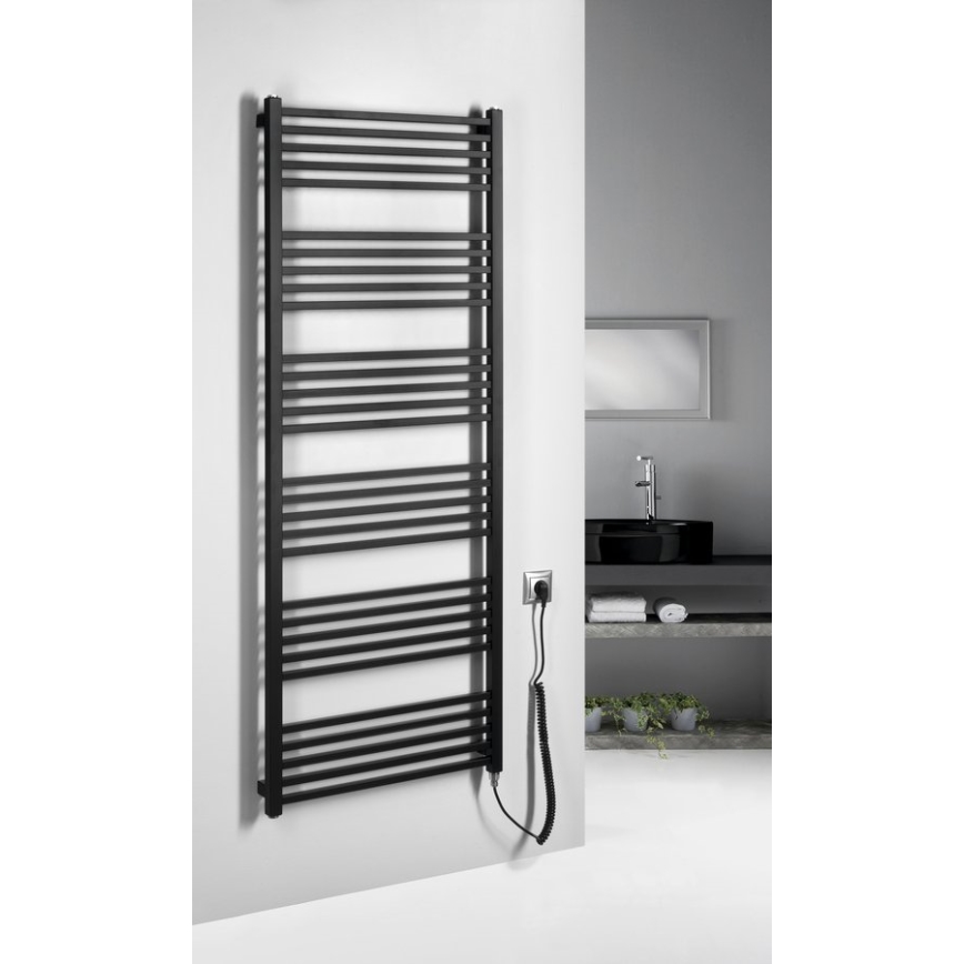 Sapho - Електрически сушилник за кърпи METRO-E 800W 162x60 см матов черен