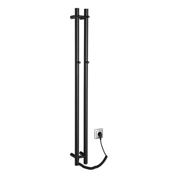 Sapho - Електрически сушилник за кърпи PAPINADO 40W 120x11 см матово черно