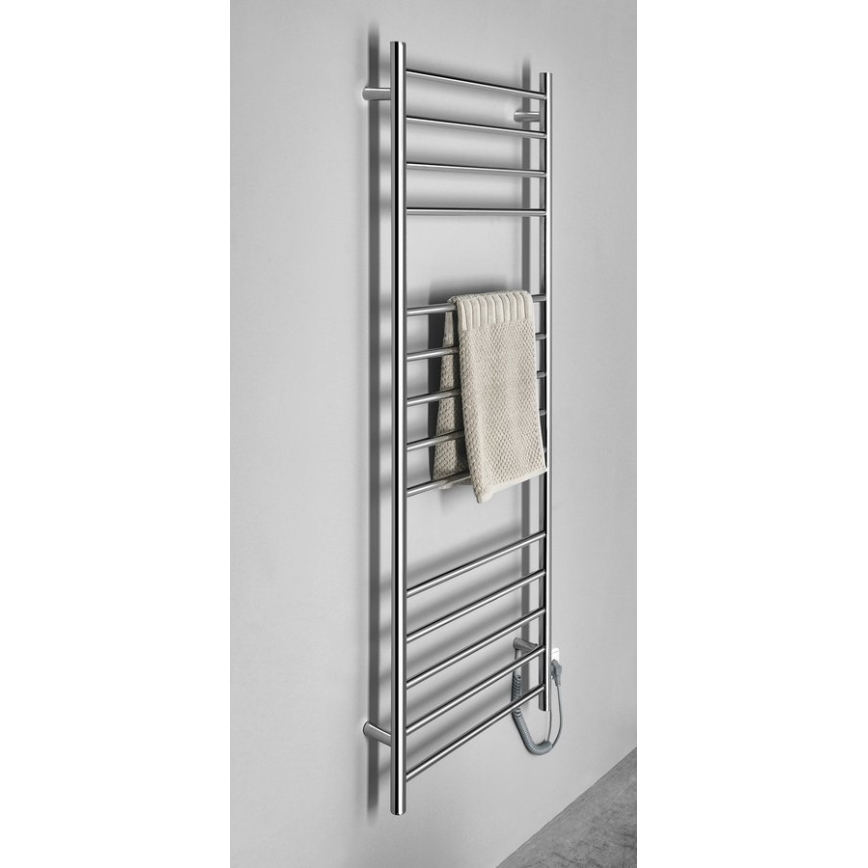 Sapho - Електрически сушилник за кърпи REDONDO 130W 150x60 cm лъскав хром кръгъл