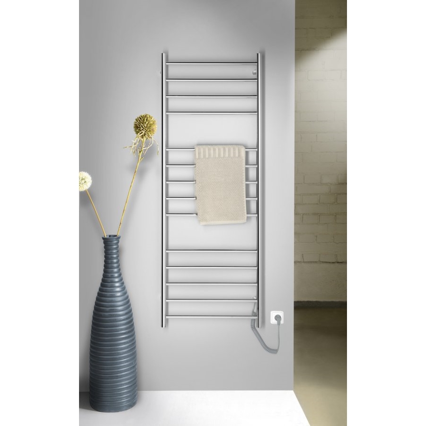 Sapho - Електрически сушилник за кърпи REDONDO 130W 150x60 cm лъскав хром кръгъл