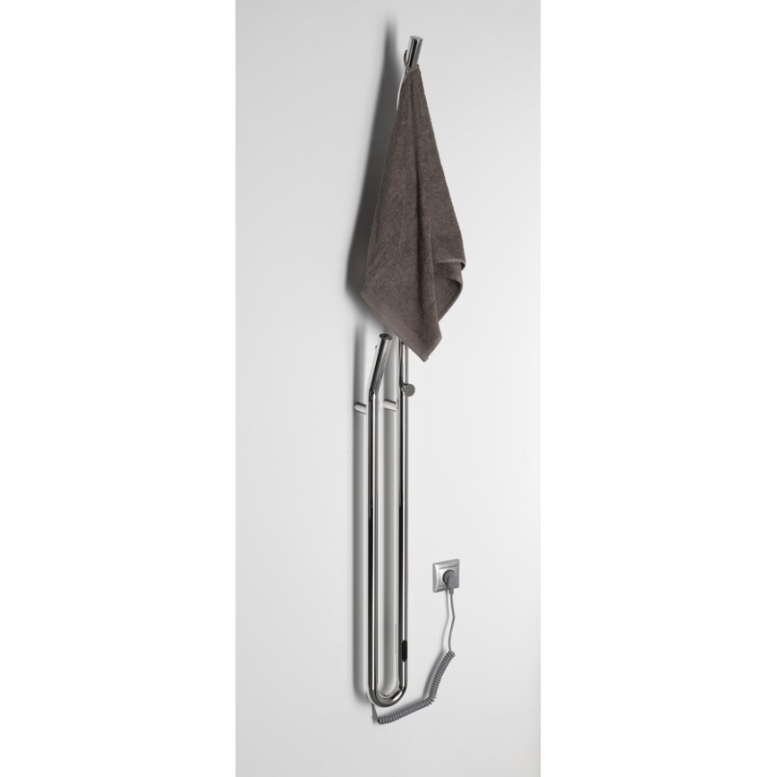 Sapho - Електрически сушилник за кърпи с таймер DUOPASSO 45W 170x12 cm лъскав хром