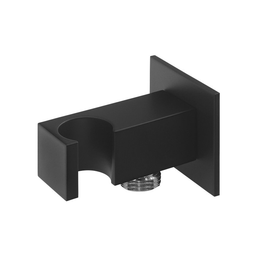 Sapho - Фиксирана ъглова стойка за душ с извод за вода/матов черен