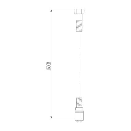 Sapho - Маркуч за душ SOFTFLEX 150 см сребрист