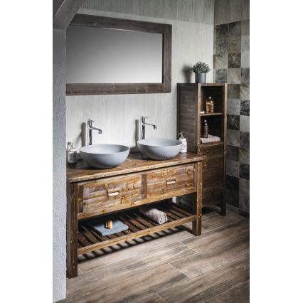 Sapho - Мивка за плот FORMIGO Ø 39 см, бетон/матово сиво