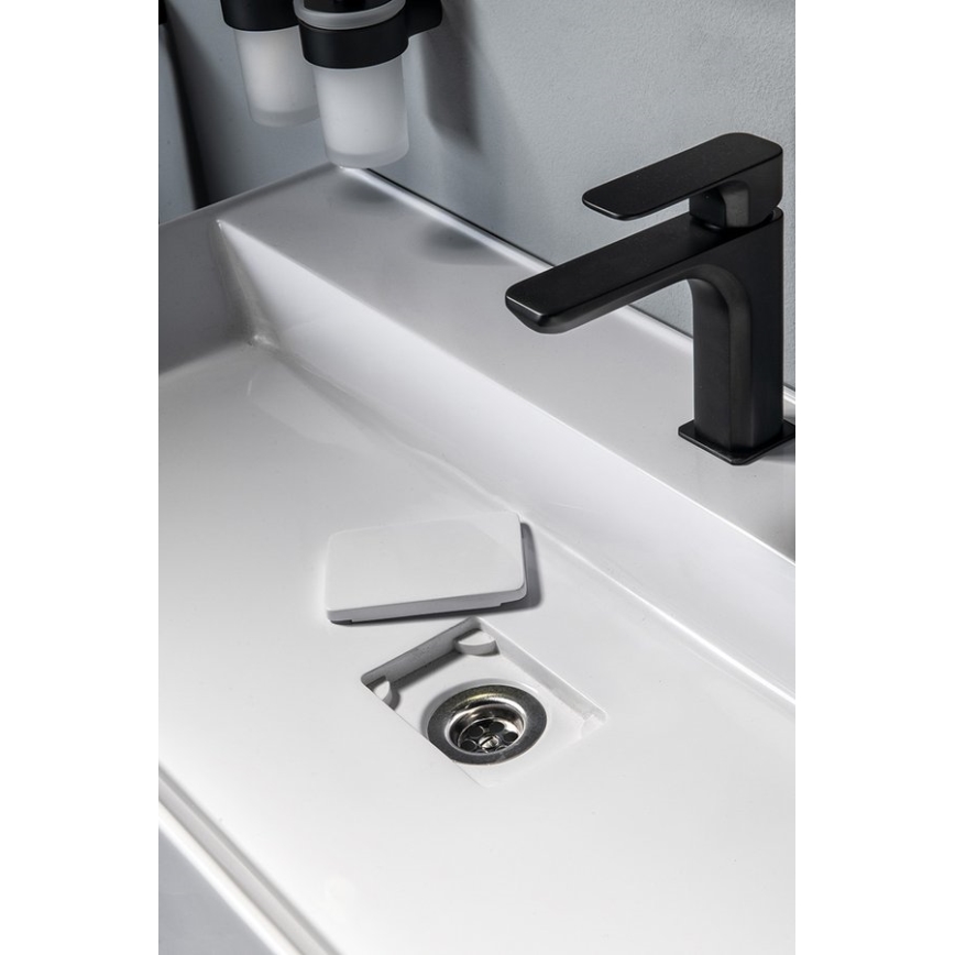 Sapho - Мивка за плот GODIVA 68x44 cm мрамор/бяла