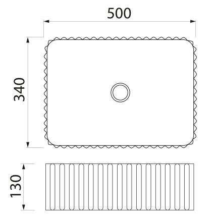 Sapho - Мивка за плот PICOBELLO 50x34 cm керамика/бяла