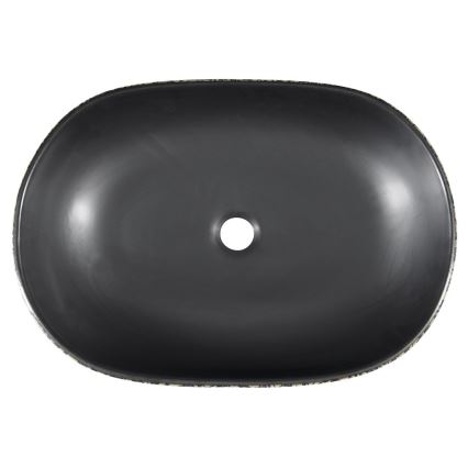 Sapho - Мивка за плот PRIORI 60x40 см керамика/черно/синьо