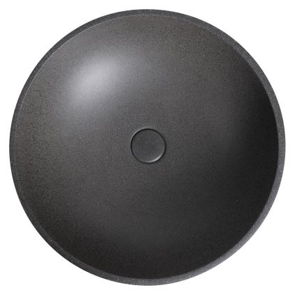 Sapho - Мивка за плот TURF Ø 44 см бетон/черен гранит