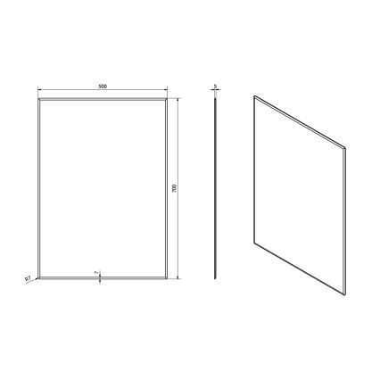 Sapho - Огледало ACCORD 50x70 cm прозрачно