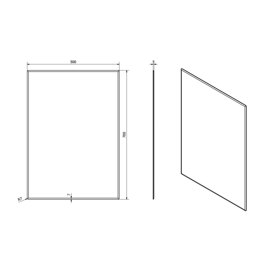 Sapho - Огледало ACCORD 50x70 cm прозрачно