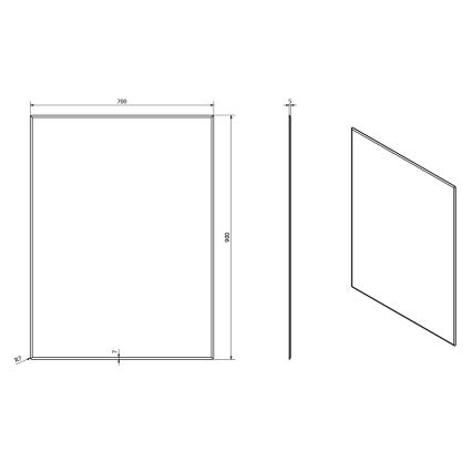 Sapho - Огледало ACCORD 70x90 см