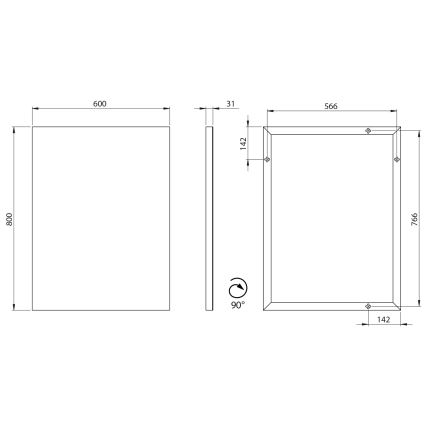 Sapho - Огледало AROWANA 60x80 cm лъскав хром