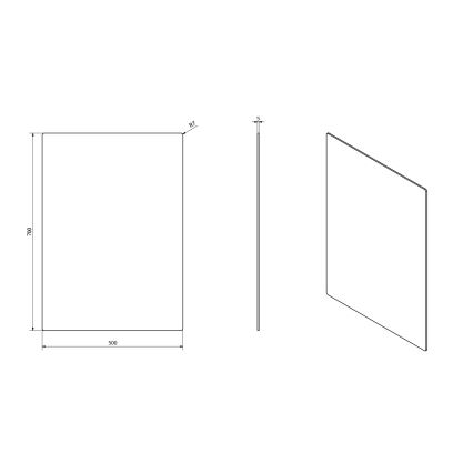 Sapho - Огледало PLAIN 50x70 см