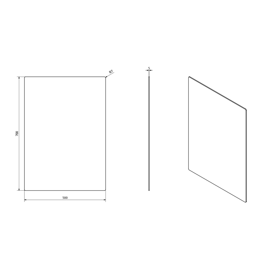 Sapho - Огледало PLAIN 50x70 см