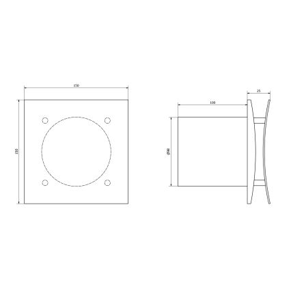 Sapho - Осев вентилатор с таймер EIRA 15W/230V бял