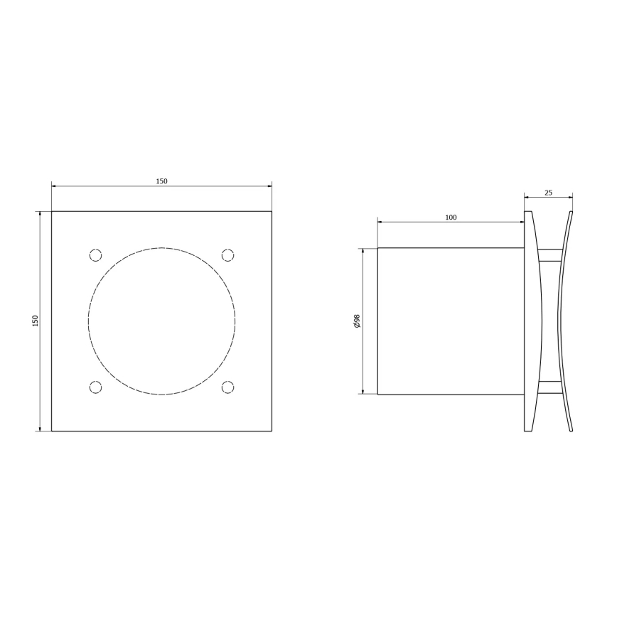 Sapho - Осев вентилатор с таймер EIRA 15W/230V бял