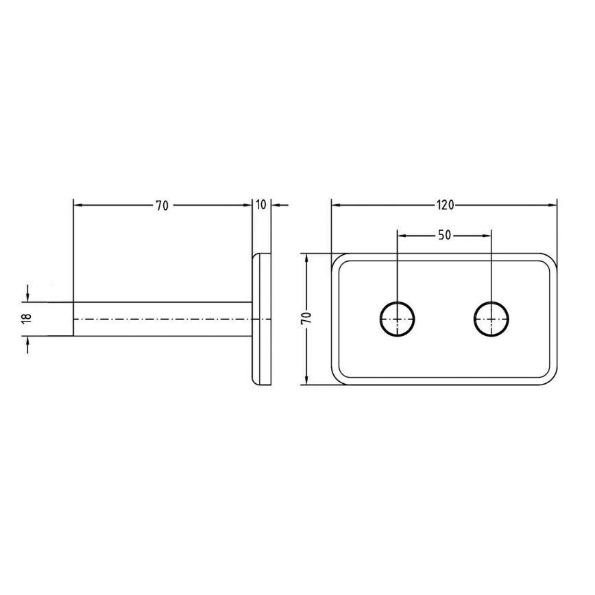 Sapho - Покривна розетка за централно свързване TWIN, матова черна