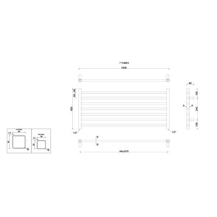 Sapho - Радиатор за баня METRO 45x100 см лъскав хром