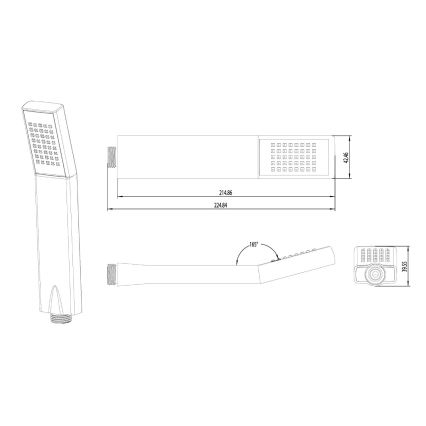 Sapho - Ръчен душ с лъскав хром