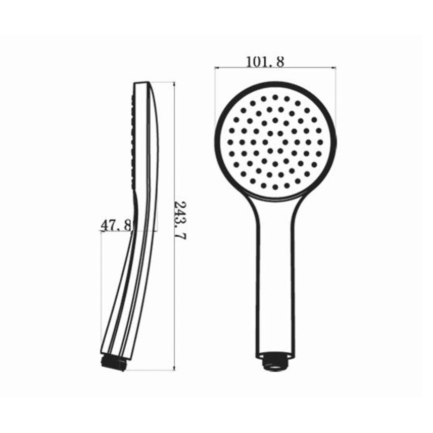 Sapho - Ръчен душ матов черен