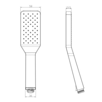 Sapho - Ръчен душ с автоматична система за почистване, хром с блясък